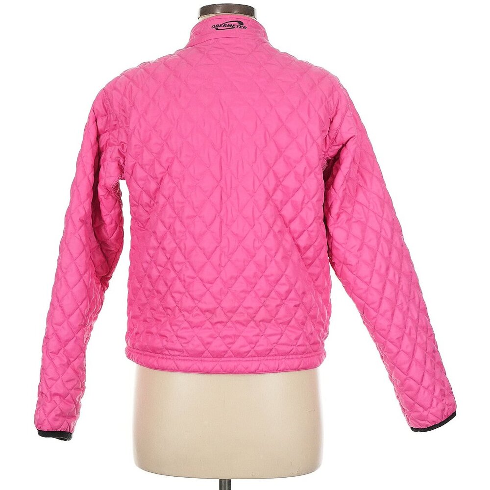 Obermeyer Weather System Quilted Puffer Ski Jacket • Pink • Sz 8 • EUC - Picture 2 of 4